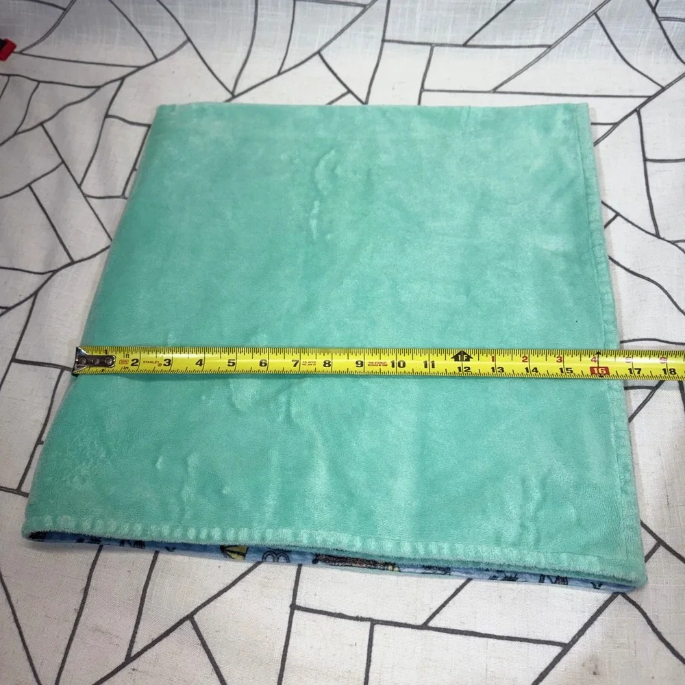 Heritage Homegoods Co Baby Blanket 17x16.5 Blue Green Alaska Wilderness Minky